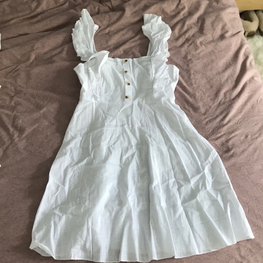White ruffle dress